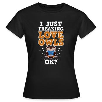 Je flippe juste l'amour BUSE OK - T-shirt Femme - noir - Devant - AI Model Female 172 dark (172cm)