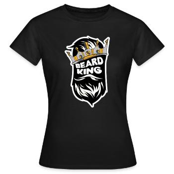 Beard Masculinity Statement Beard Hairstyle Beard Wearer - Women's T-Shirt - black - Front - AI Model Female 172 dark (172cm)