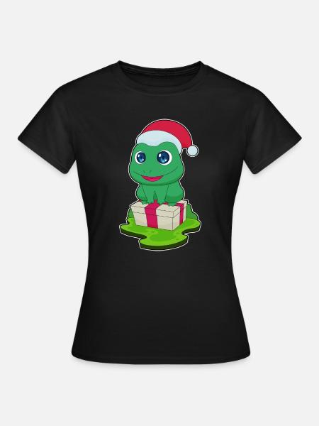 Frosch Weihnachten Paket - Frauen T-Shirt - Schwarz
