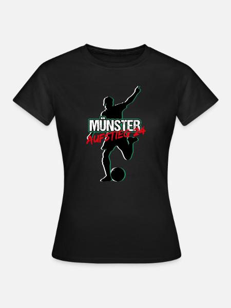 Münster Aufstieg - Frauen T-Shirt - Schwarz