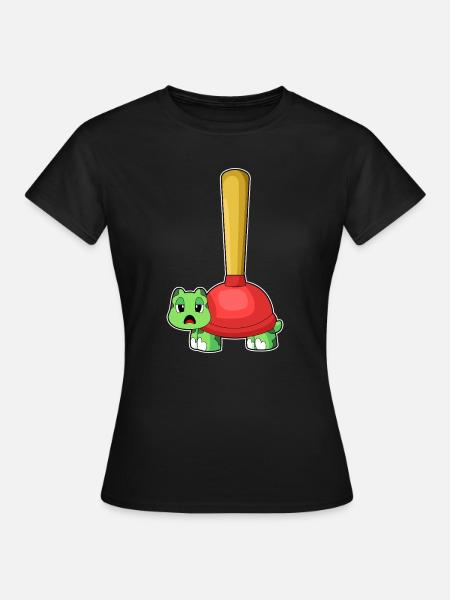 Schildkröte Pömpel - Frauen T-Shirt - Schwarz