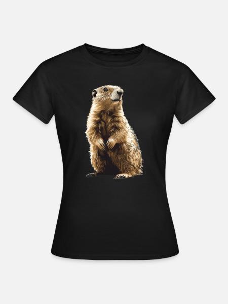 Murmeltiere Murmeltier - Frauen T-Shirt - Schwarz