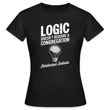 Logique Solitude Ampoule Tee - T-shirt Femme - noir - Devant - AI Model Female 172 dark (172cm)