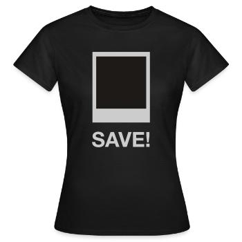 me sauver - T-shirt Femme - noir - Devant - AI Model Female 172 dark (172cm)