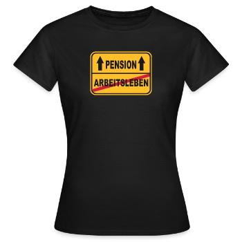 normales Leben vs Pension - Frauen T-Shirt - Schwarz - Vorne - AI Model Female 172 dark (172cm)