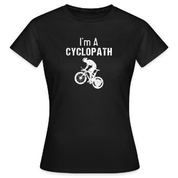 Cyclopath Cycologist Cyclist Vintage Fahrrad Rad - Frauen T-Shirt - Schwarz - Vorne - AI Model Female 172 dark (172cm)