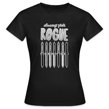 Immer Schurke wählen - grau - Frauen T-Shirt - Schwarz - Vorne - AI Model Female 172 dark (172cm)