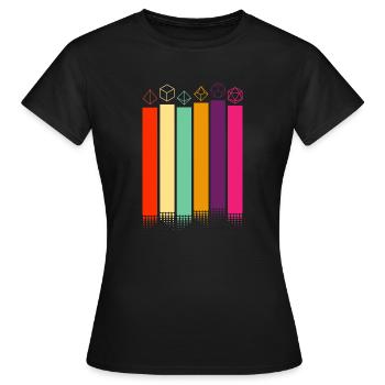 70s Dice - Women's T-Shirt - black - Front - AI Model Female 172 dark (172cm)