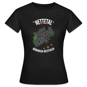 Standort Nettetal - Frauen T-Shirt - Schwarz - Vorne - AI Model Female 172 dark (172cm)