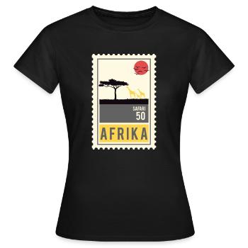 Timbre Afrique - T-shirt Femme - noir - Devant - AI Model Female 172 dark (172cm)
