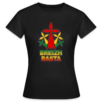 breizh rasta - Frauen T-Shirt - Schwarz - Vorne - AI Model Female 172 dark (172cm)