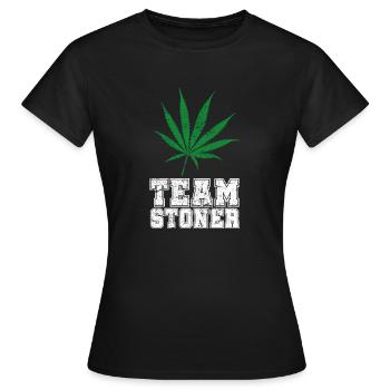 Team Stoner vintage blanc - T-shirt Femme - noir - Devant - AI Model Female 172 dark (172cm)