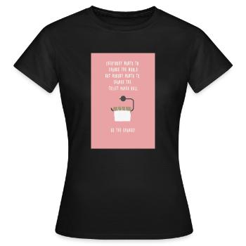 Be the change! - Frauen T-Shirt - Schwarz - Vorne - AI Model Female 172 dark (172cm)