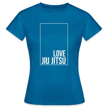 Lieb Jiu Jitsu - T-shirt Femme - bleu saphir antique chiné - Devant - AI Model Female 172 dark (172cm)