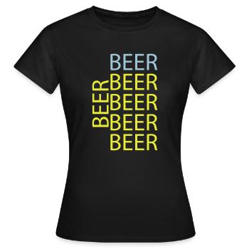 beer - Frauen T-Shirt - Schwarz - Vorne - AI Model Female 172 dark (172cm)