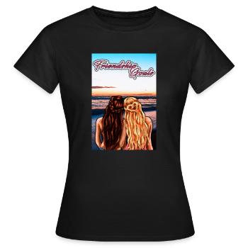 Friendship Goals | Yolo-Artwork - Frauen T-Shirt - Schwarz - Vorne - AI Model Female 172 dark (172cm)