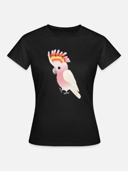 Inka Kakadu digitale Zeichnung - Frauen T-Shirt - Schwarz