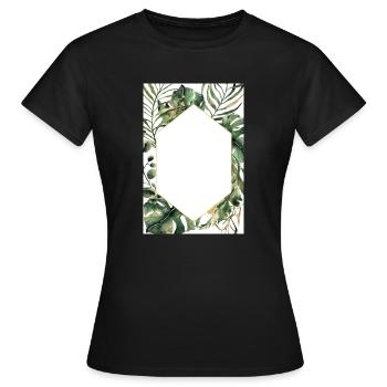 Customizable Poster - Botany Style - Women's T-Shirt - black - Front - AI Model Female 172 dark (172cm)