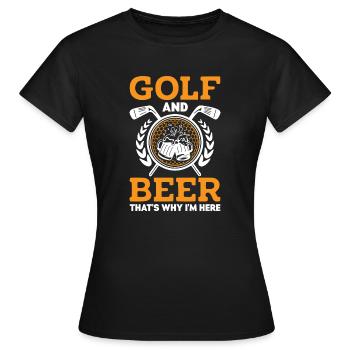 Golf and Beer - Frauen T-Shirt - Schwarz - Vorne - AI Model Female 172 dark (172cm)