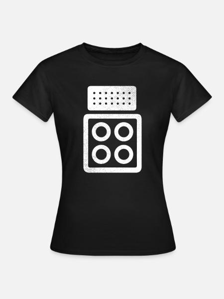 Gitaren Amp - Vrouwen T-shirt - zwart