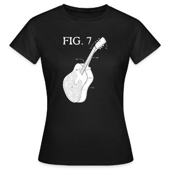 Diagramme de guitare - Guitares Guitar Playercuteblackins - T-shirt Femme - noir - Devant - AI Model Female 172 dark (172cm)