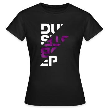 Dubstep typography - Women's T-Shirt - black - Front - AI Model Female 172 dark (172cm)