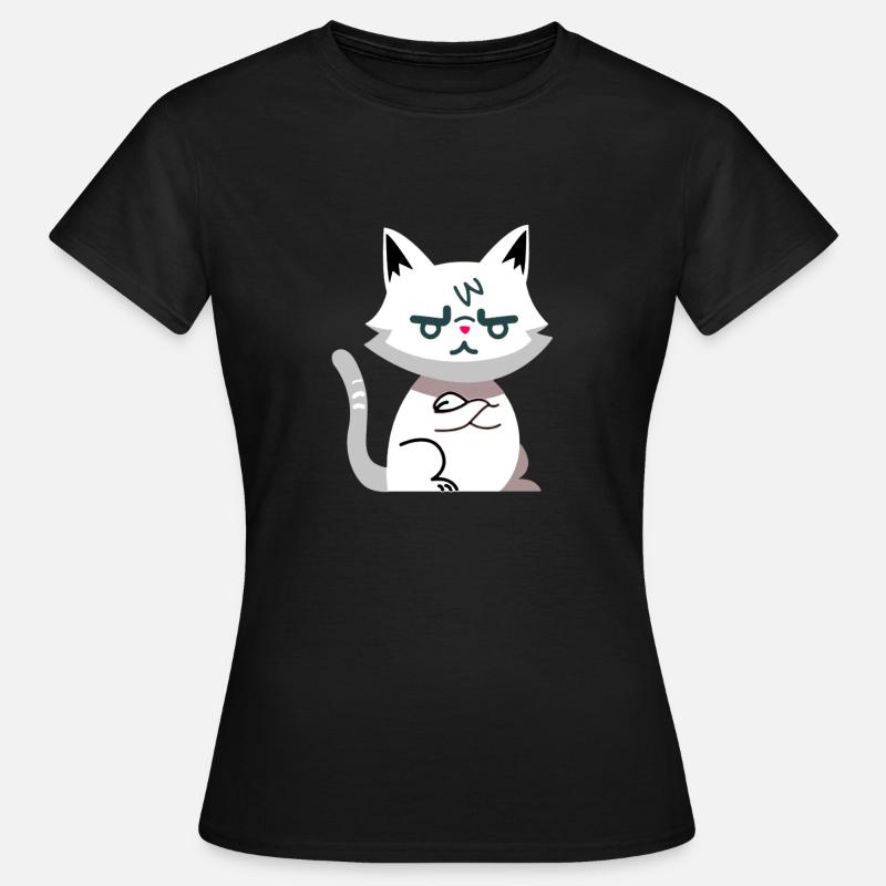 Angry cat - Women's T-Shirt - black