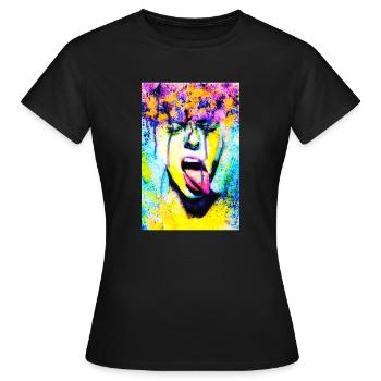 Bääää - T-shirt Femme - noir - Devant - AI Model Female 172 dark (172cm)