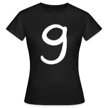 9 Idée cadeau blanche peinte à la main à neuf chiffres - T-shirt Femme - noir - Devant - AI Model Female 172 dark (172cm)