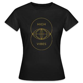 High Vibes Collection - Frauen T-Shirt - Schwarz - Vorne - AI Model Female 172 dark (172cm)