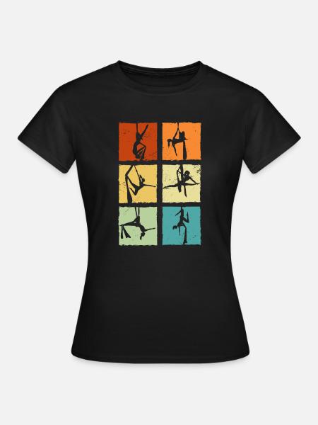 Retro Graphic Gymnast Gymnastics Acrobat Acrobatic - Frauen T-Shirt - Schwarz