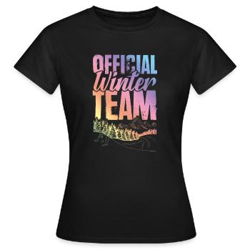 Équipe d’hiver - T-shirt Femme - noir - Devant - AI Model Female 172 dark (172cm)