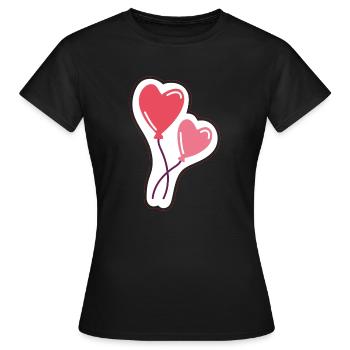 Ballon - T-shirt Femme - noir - Devant - AI Model Female 172 dark (172cm)