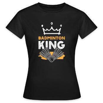 badminton könig - Frauen T-Shirt - Schwarz - Vorne - AI Model Female 172 dark (172cm)