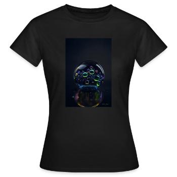 Blasen in einer Blase regenbogen 1 - Frauen T-Shirt - Schwarz - Vorne - AI Model Female 172 dark (172cm)