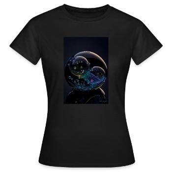 Blasen in einer Blase regenbogen 2 - Frauen T-Shirt - Schwarz - Vorne - AI Model Female 172 dark (172cm)