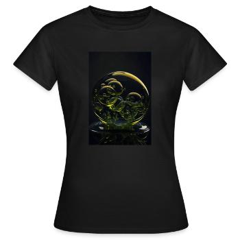 Blasen in einer Blase gelb 2 - Frauen T-Shirt - Schwarz - Vorne - AI Model Female 172 dark (172cm)