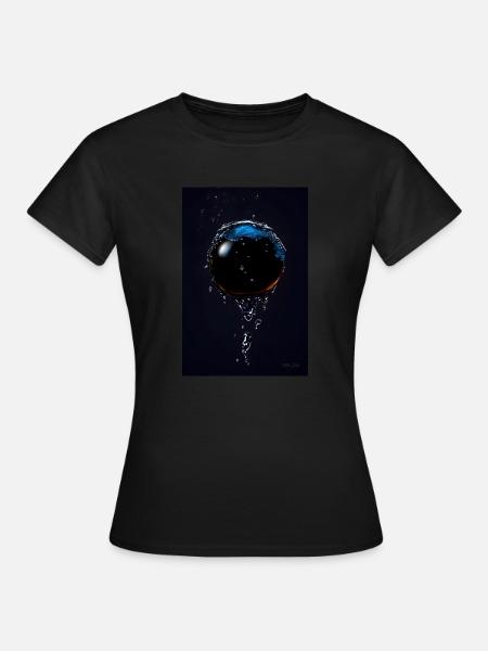 Tropfen plasma 1 - Frauen T-Shirt - Schwarz