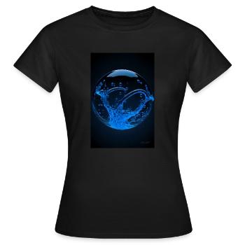 Kaos in einer Blase blau 3 - Frauen T-Shirt - Schwarz - Vorne - AI Model Female 172 dark (172cm)