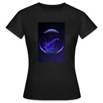 Kaos in einer Blase lila 2 - Frauen T-Shirt - Schwarz - Vorne - AI Model Female 172 dark (172cm)