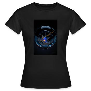 Kaos in einer Blase plasma 1 - Frauen T-Shirt - Schwarz - Vorne - AI Model Female 172 dark (172cm)