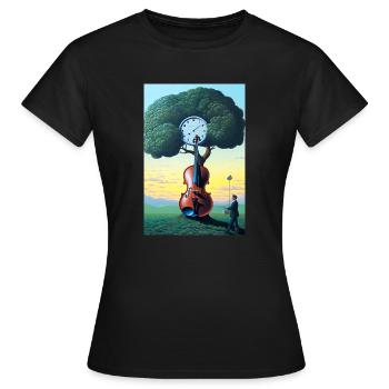 Musique intemporelle - T-shirt Femme - noir - Devant - AI Model Female 172 dark (172cm)