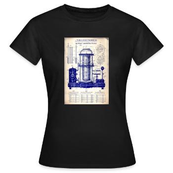 AFFICHE DE TUBUS ELECTRONICUS - T-shirt Femme - noir - Devant - AI Model Female 172 dark (172cm)