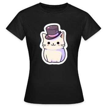 Kätzchen-Liebe - Frauen T-Shirt - Schwarz - Vorne - AI Model Female 172 dark (172cm)