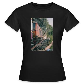 Train Train - Women's T-Shirt - black - Front - AI Model Female 172 dark (172cm)