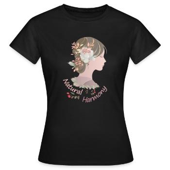Natural Harmony - Frauen T-Shirt - Schwarz - Vorne - AI Model Female 172 dark (172cm)