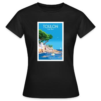 TOULON CAP BRUN - Frauen T-Shirt - Schwarz - Vorne - AI Model Female 172 dark (172cm)