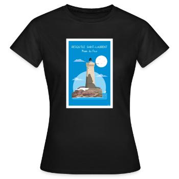 PHARE DU FOUR - T-shirt Femme - noir - Devant - AI Model Female 172 dark (172cm)