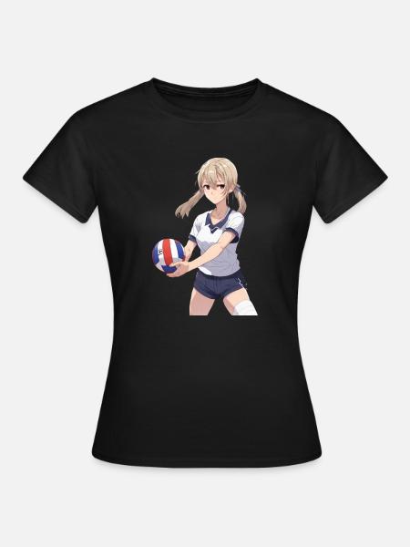 Manga Volleyball Mädchen - Frauen T-Shirt - Schwarz