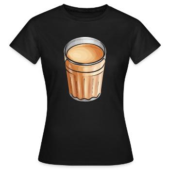Thé Chai Masala Chai - T-shirt Femme - noir - Devant - AI Model Female 172 dark (172cm)